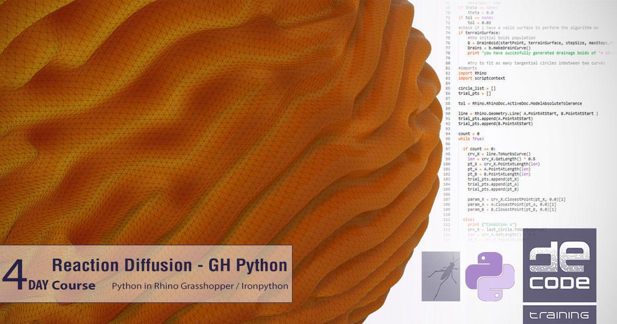 reaction diffusion python in rhino grasshopper decode fab lab